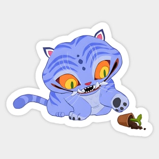 Halloween Derpy Playing with Plant Vase Sticker